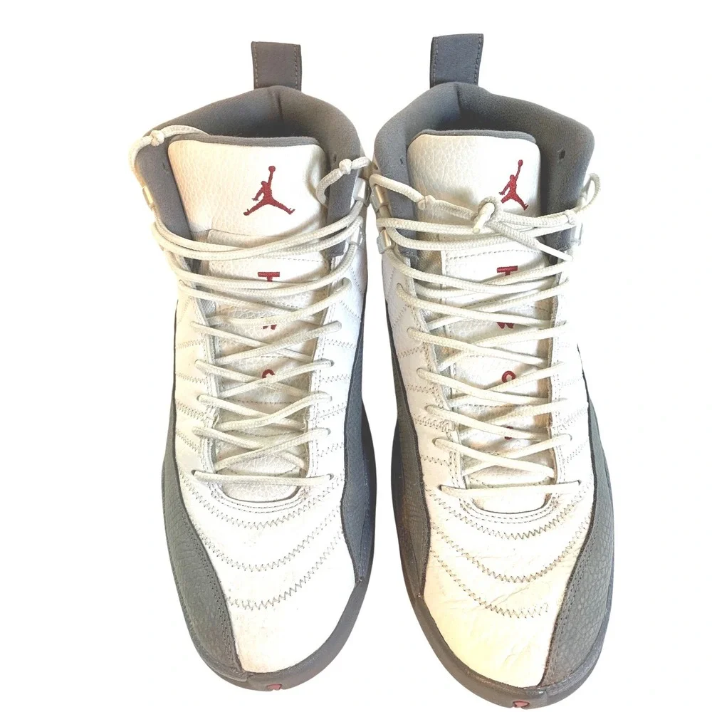 Air Jordan 12 XII Retro White Dark Gray Men's Size 12 US‎ 130690 160